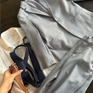 Zara Light blue Gray Two-Piece Suit - Blazer & Trousers